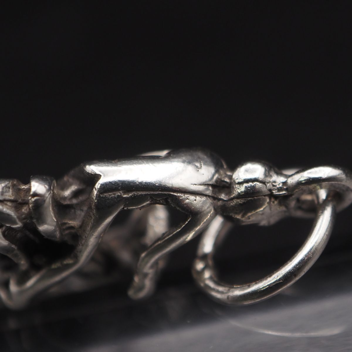 Q919 ヴィンテージ ペンダント トップ バイカー デザイン シルバー