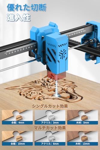 ACMER S2 レーザー彫刻機 7000mW クラス1 高精度 ミニ 彫刻機