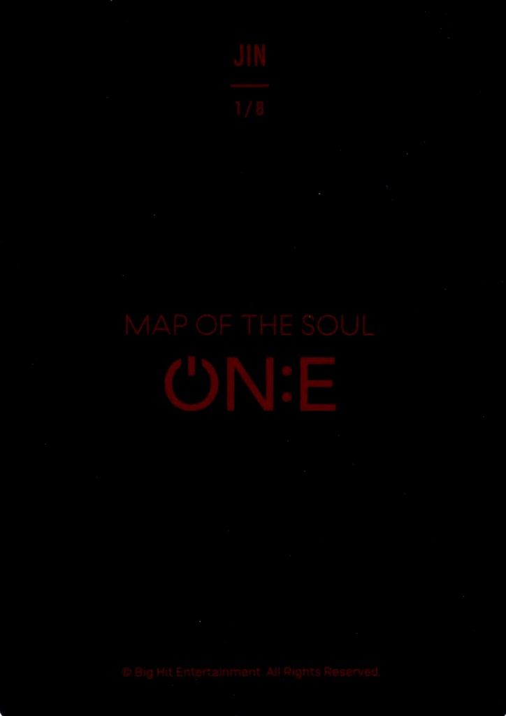 BTS ミニフォトカード JIN 2020 MAP OF THE SOUL ON:E 1/8 - メルカリ