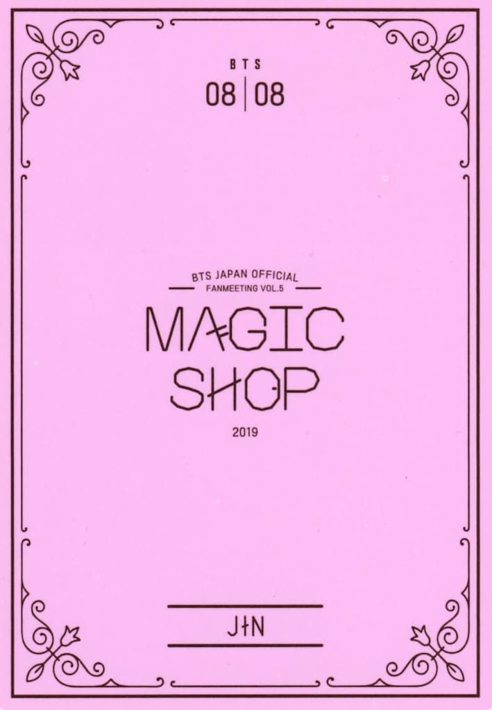 BTS ミニフォトカード JIN 2019 MAGIC SHOP JAPAN FAN MEETING VOL.5 8