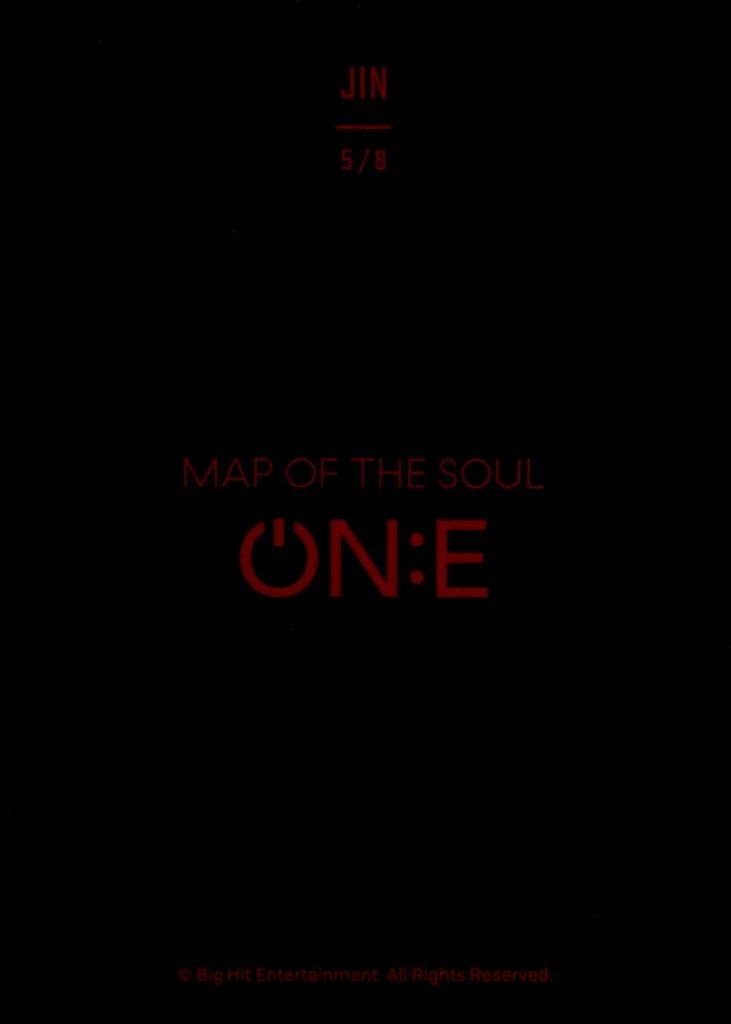 BTS ミニフォトカード JIN 2020 MAP OF THE SOUL ON:E 5/8 - メルカリ