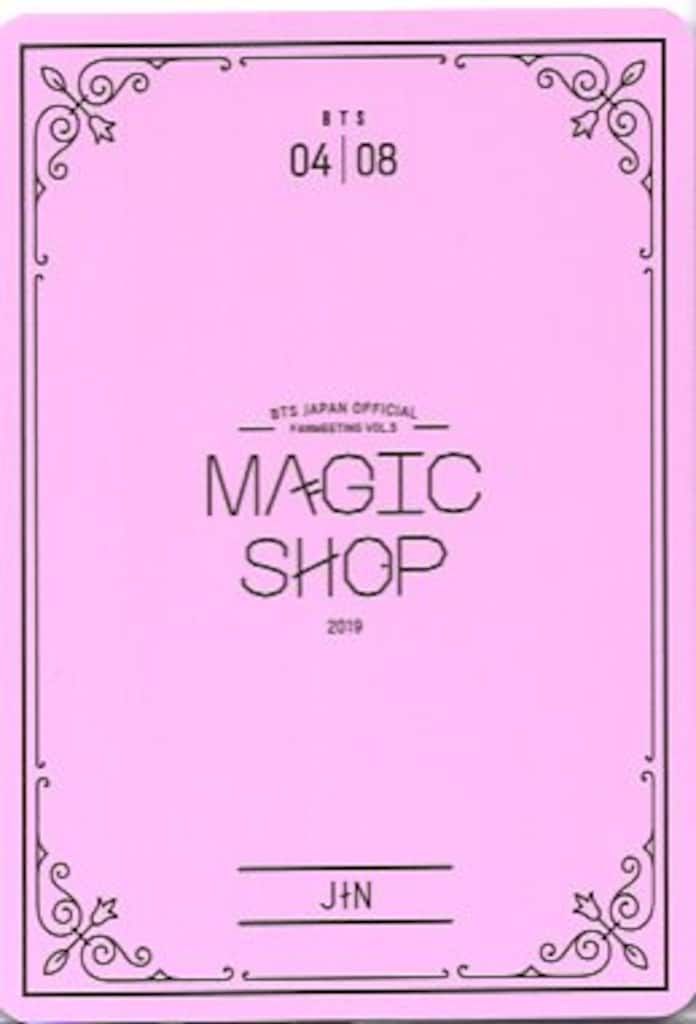 BTS ミニフォトカード JIN 2019 MAGIC SHOP JAPAN FAN MEETING VOL.5 4