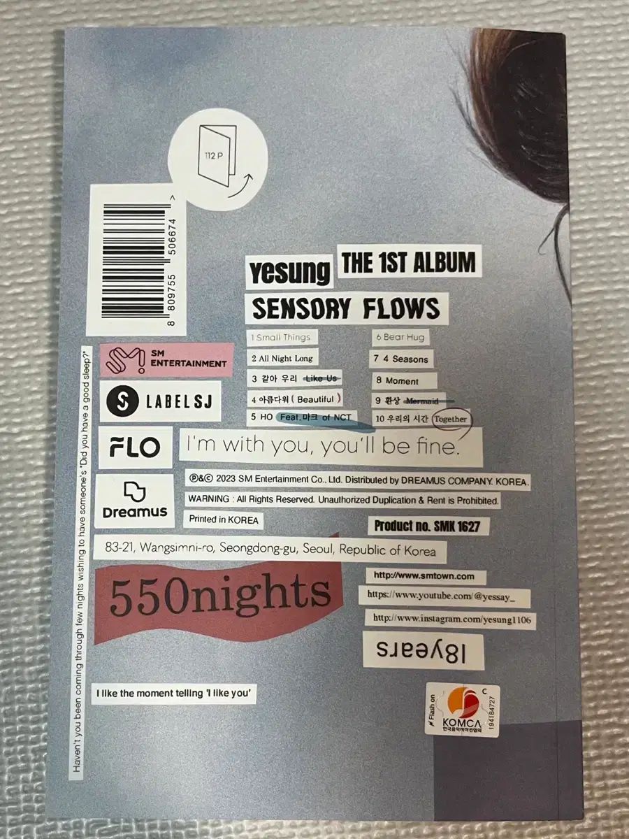 イェソン(YESUNG) 正規1集 センサリーフルイドフロー トレカ〇 SUPER