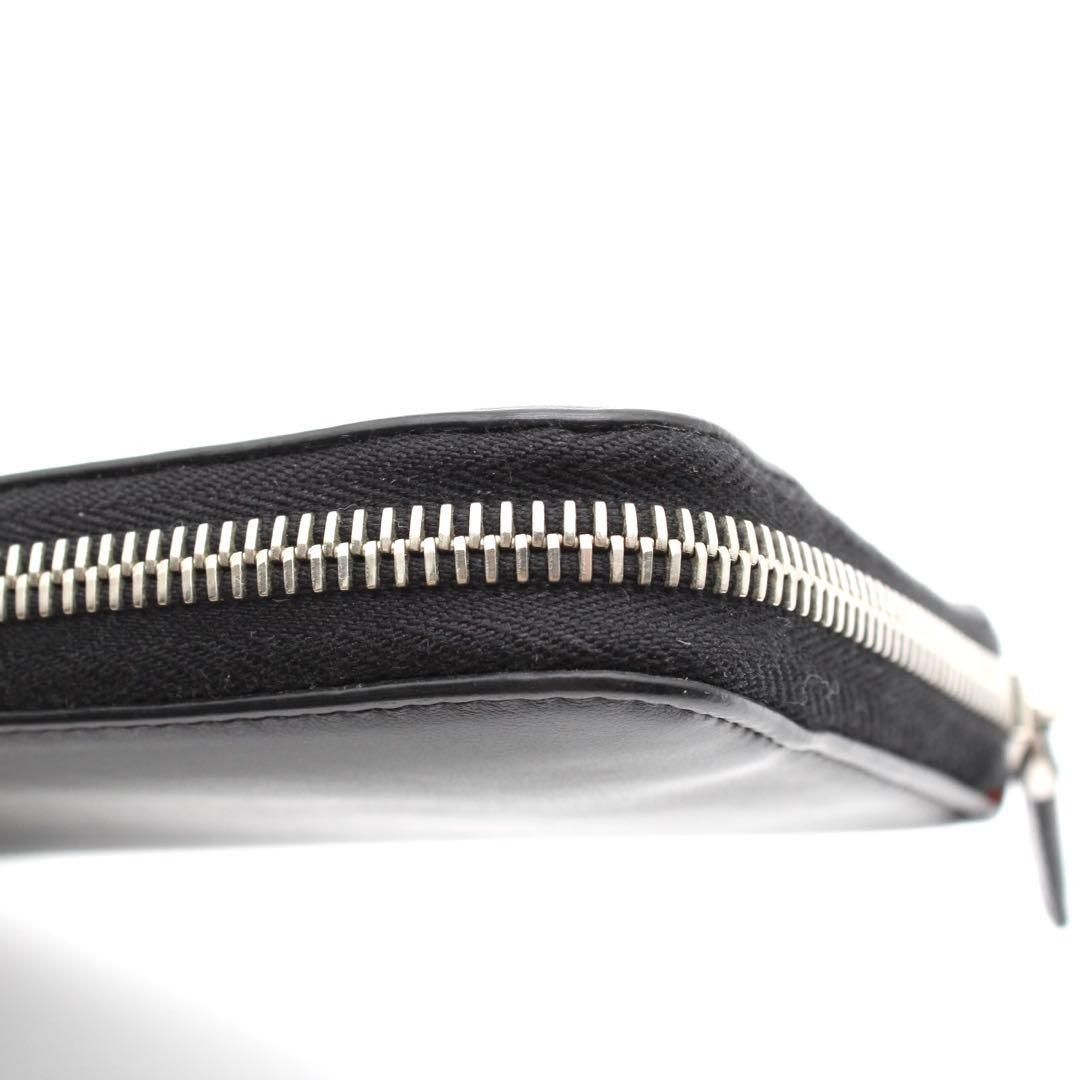 美品】FENDI 7M0210 バグズアイ 長財布 ラウンドファスナー 黒色 
