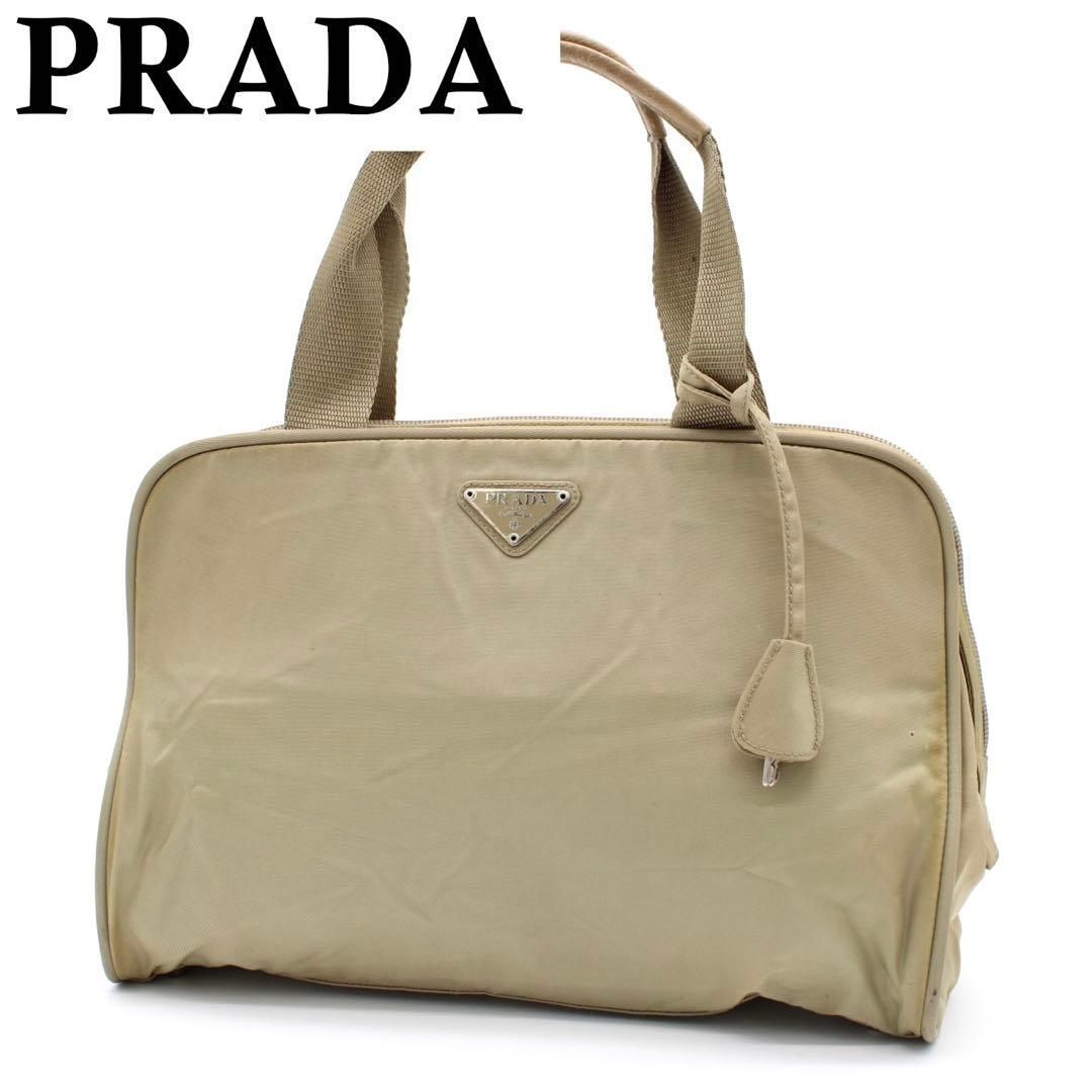 良品】PRADA 三角プレート ハンドバッグ トートバッグ ナイロン