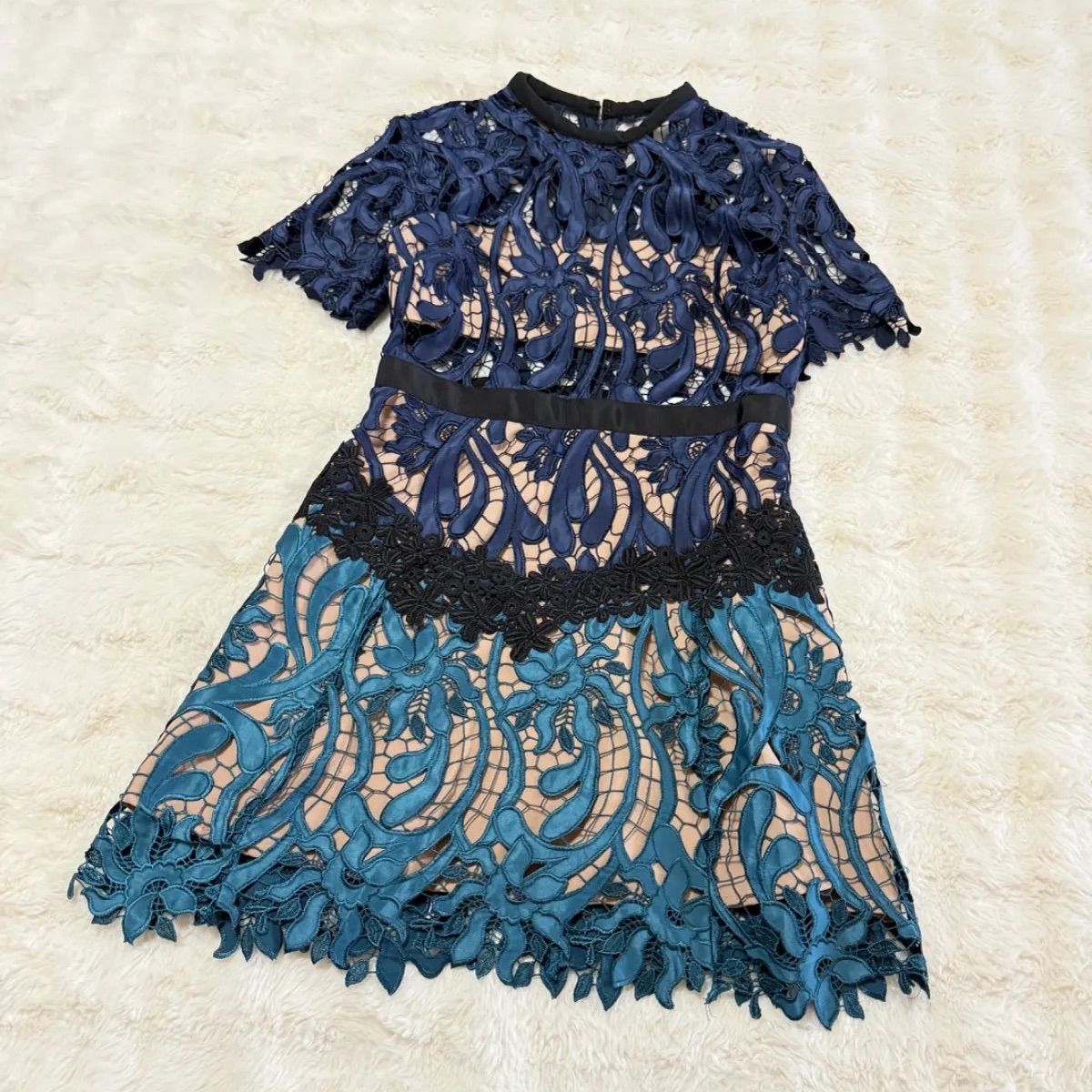 Self-Portrait セルフポートレート 総レースドレス UK10 US6 日本M〜L