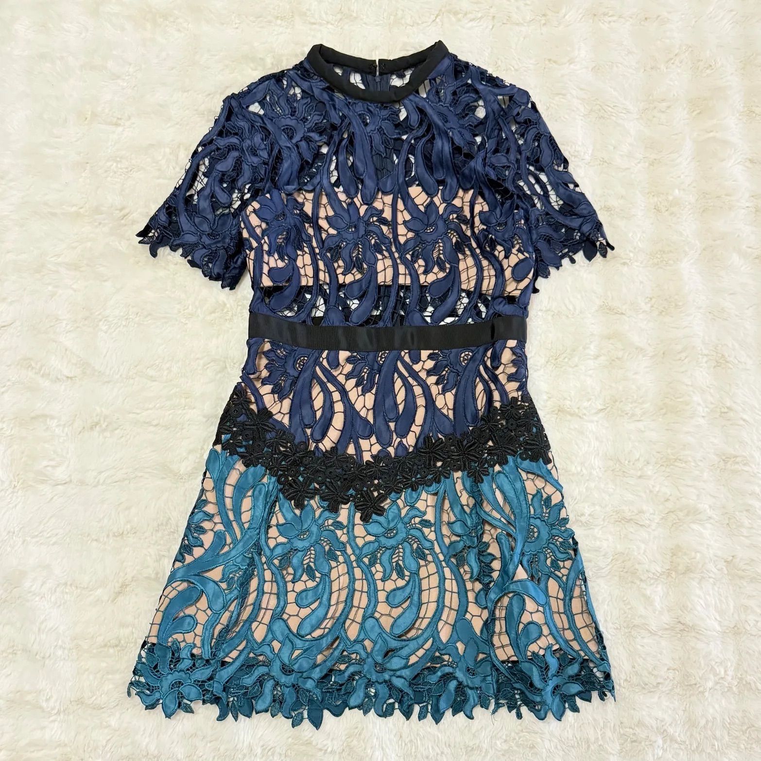 Self-Portrait セルフポートレート 総レースドレス UK10 US6 日本M〜L