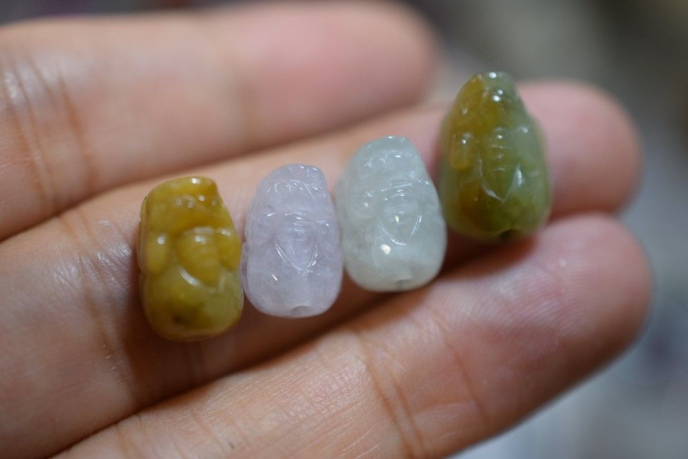 SR12-165 通穴 貔貅 本翡翠 ミャンマー産 A貨 財布貔貅 御守 - メルカリ