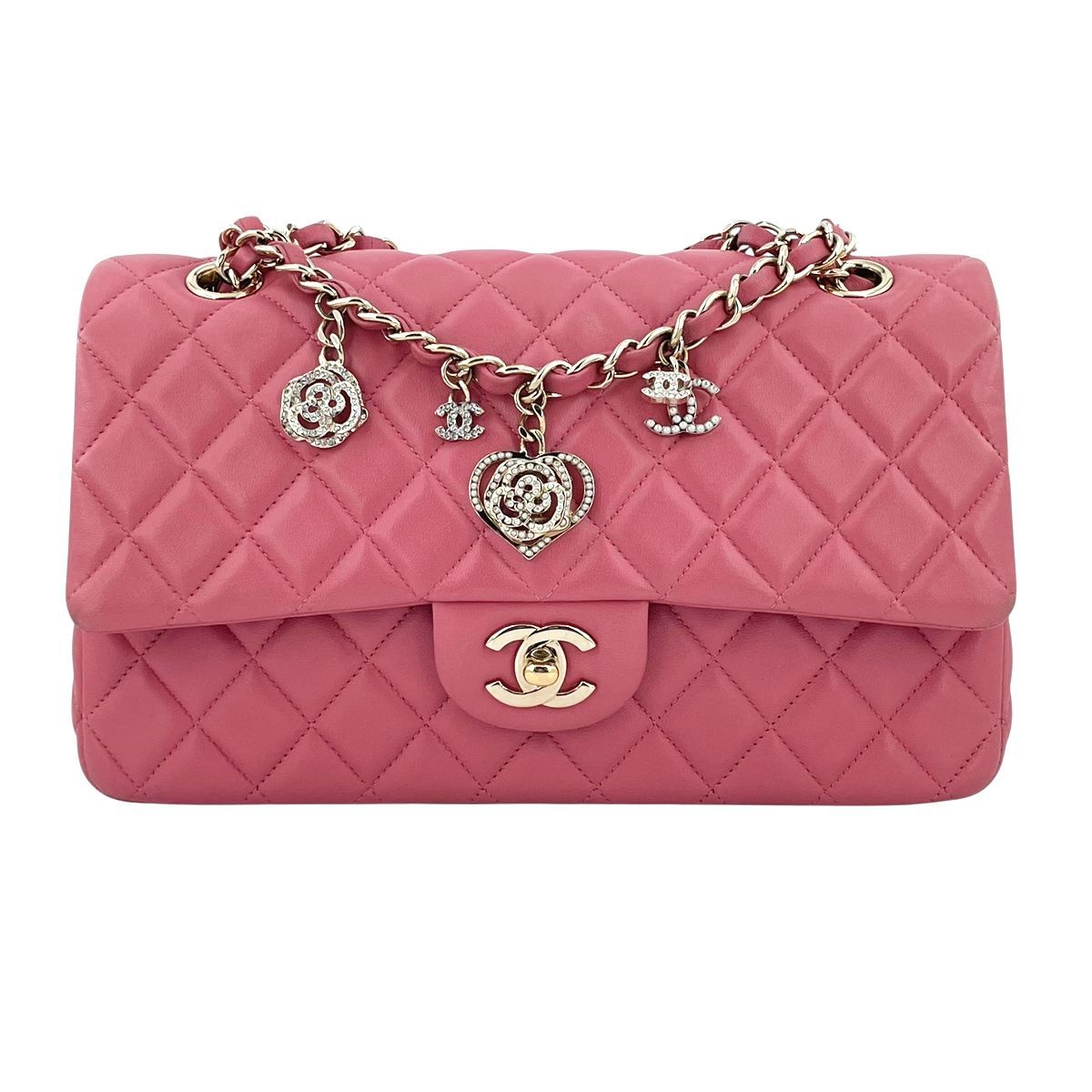 中古】 CHANEL シャネル マトラッセ チェーンショルダー バレンタイン