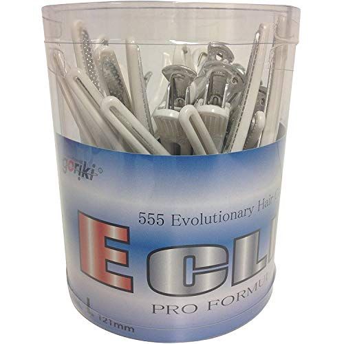 新品 五力工業 Eクリップ Lサイズ 丸筒入り ホワイト(抗菌) 24本入り