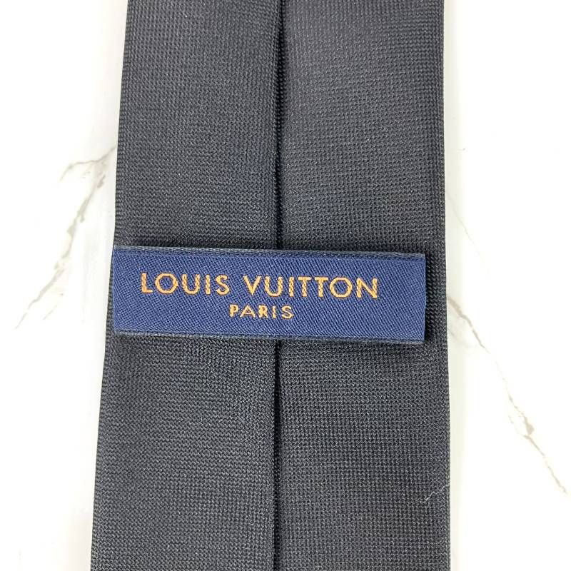 美品 LOUIS VUITTON ルイヴィトン ネクタイ クラヴァットLVタグ ロゴ