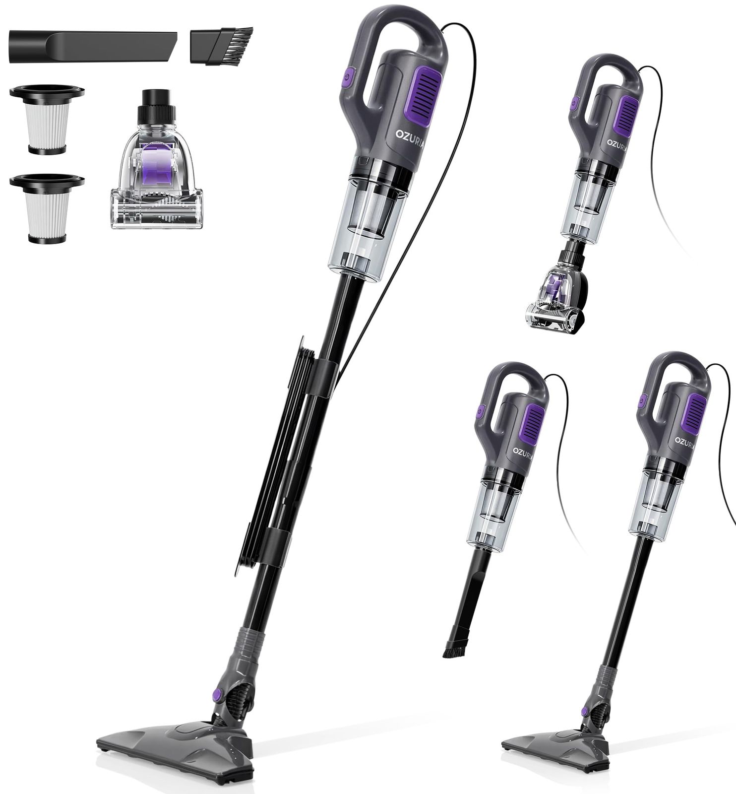 掃除機 コード式 【布団ノズル付&50kpa強力吸引&超軽量】コード式掃除