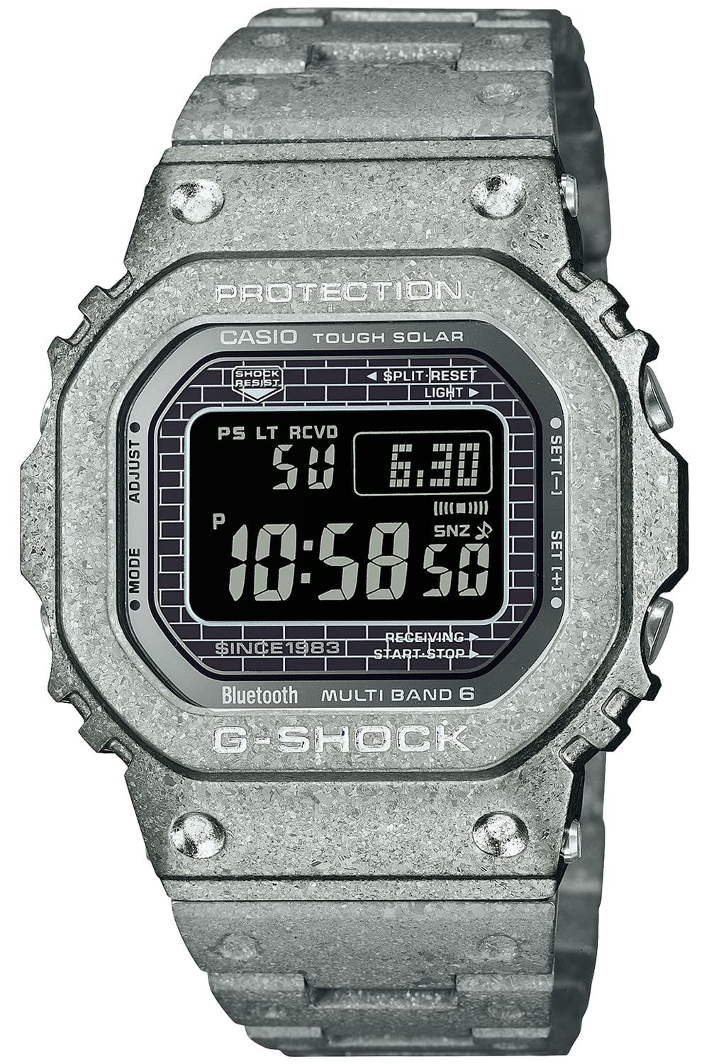 [カシオ] 腕時計 ジーショック 正規品 Bluetooth搭載 フルメタル 電波ソーラー G-SHOCK 40th Anniversary RECRYSTALLIZED SERIES GMW-B5000PS-1JR メンズ シルバー