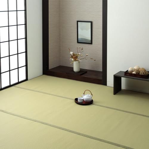 新品 イケヒコ ラグ カーペット 日本製 ミーサ グリーン 江戸間10畳 約435×352cm リバーシブル 丈夫 ペット 国産 ＃1090740121402