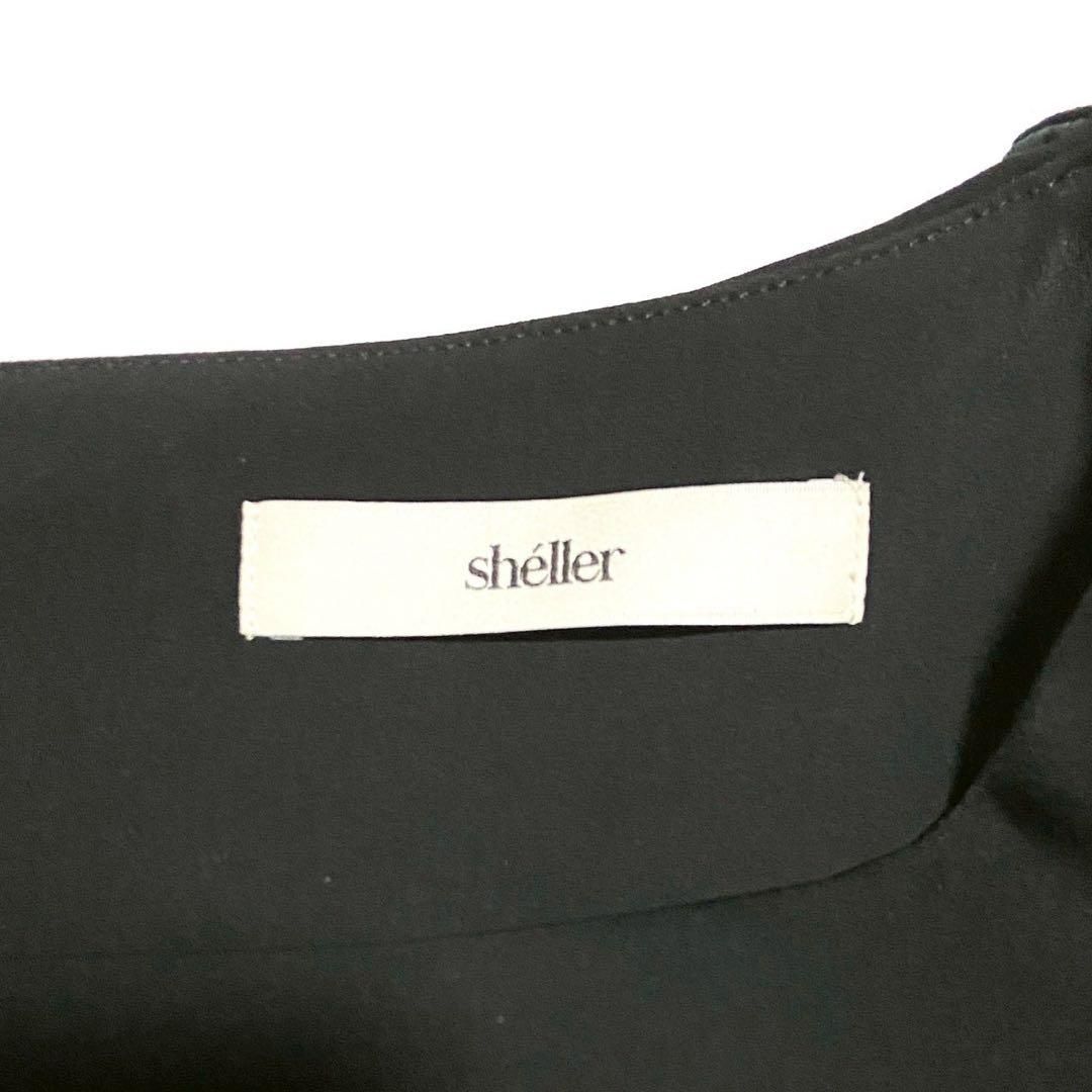sheller シェリエ バイカラーラッフルフリル トップス バイカラー 