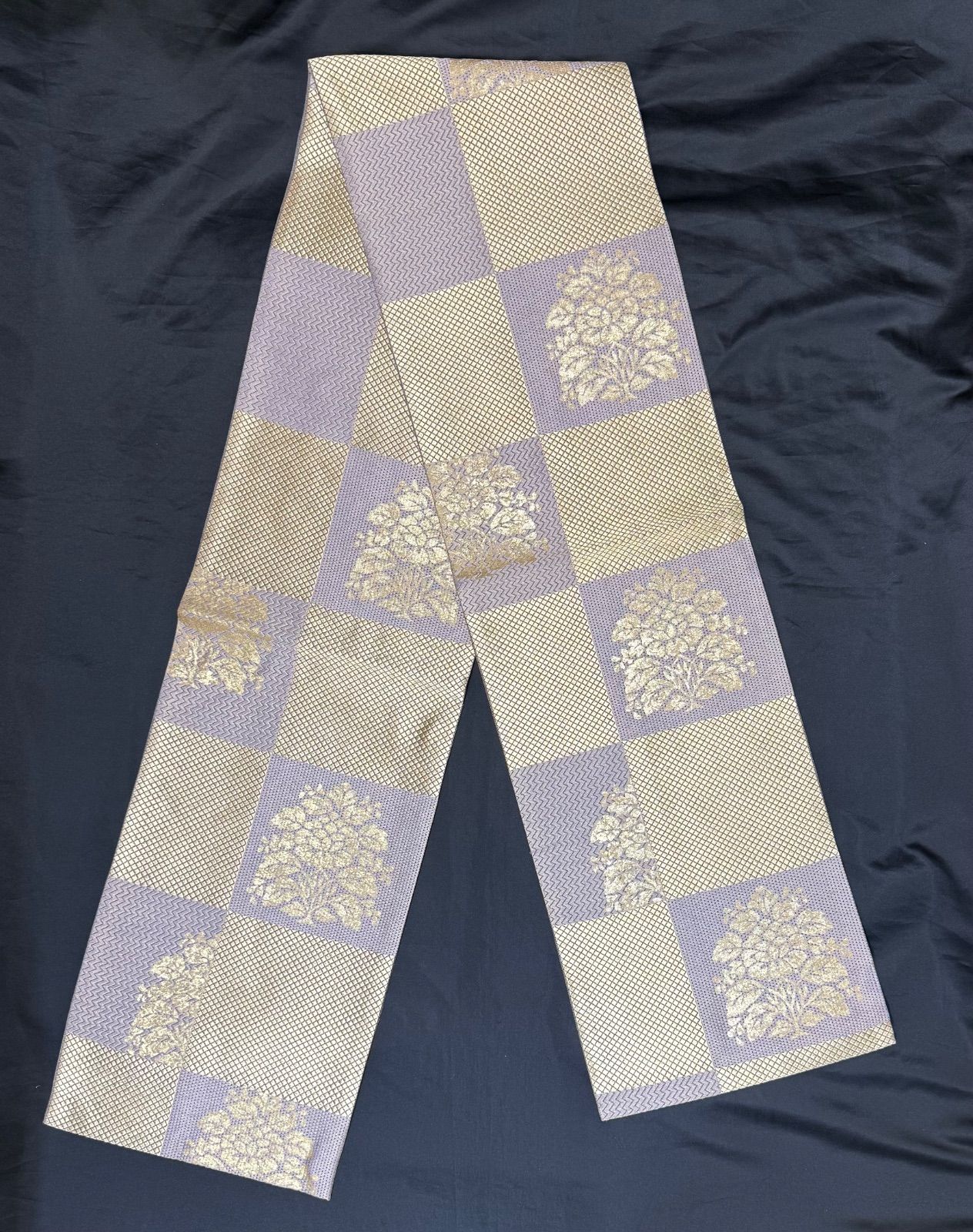 きもの31⭐️金紫汕頭⭐️豪華絢爛綺麗美品長さ444cm正絹全通袋帯