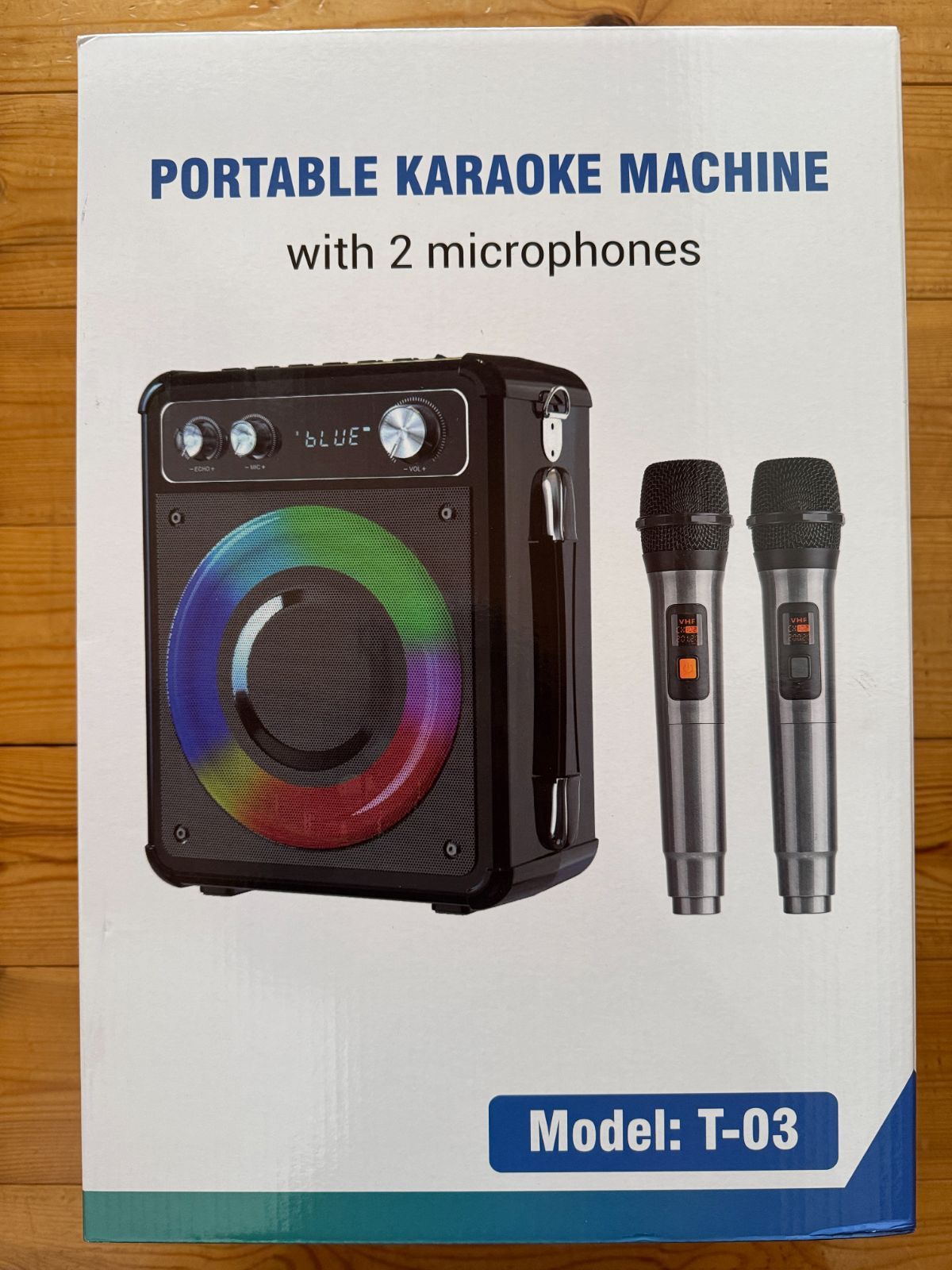 家庭用カラオケセット ワイヤレスマイク2本 スピーカーセット 拡声器