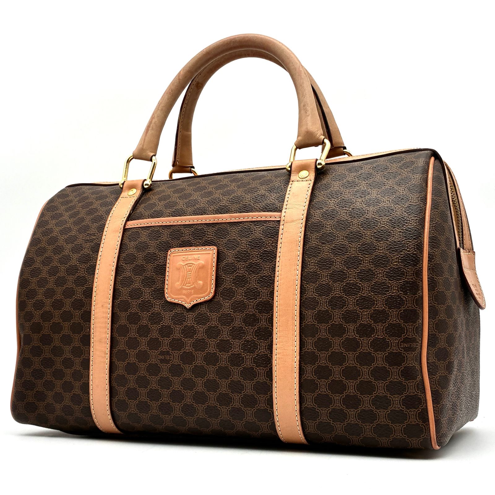 CELINE セリーヌ ミニボストンバッグ マカダム トリオンフ ロゴ