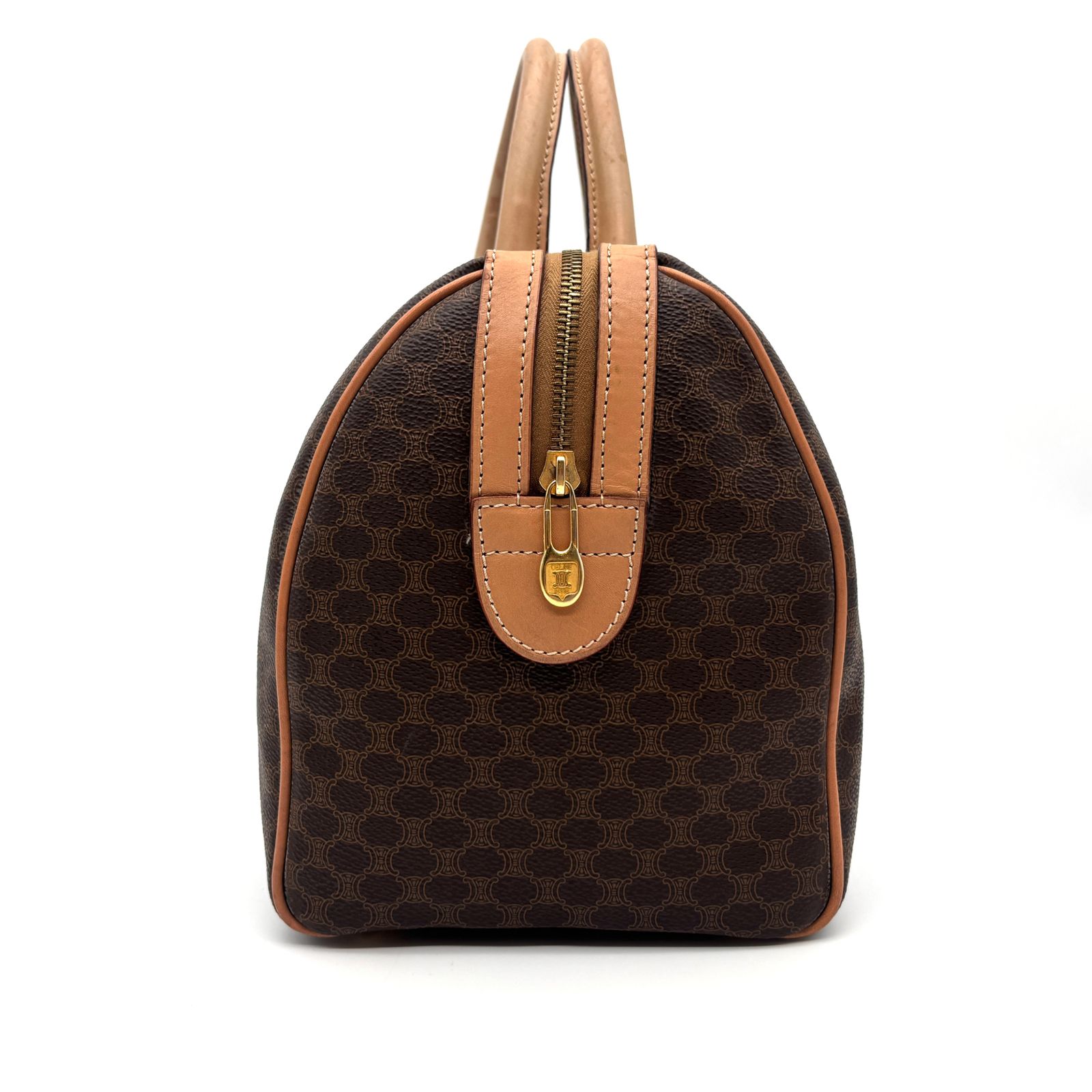 CELINE セリーヌ ミニボストンバッグ マカダム トリオンフ ロゴ