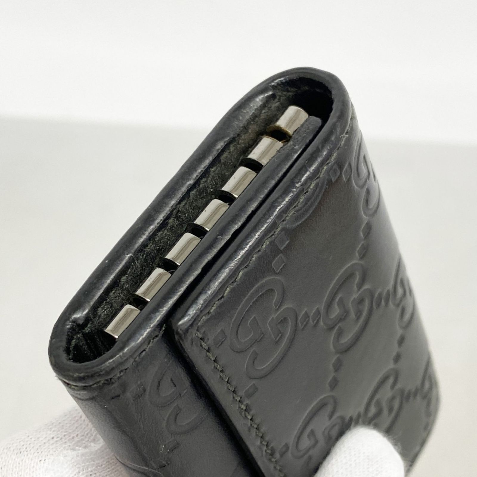 GUCCI グッチ 138093 GG シマ キーケース カーフ メンズ 中古 グッチ