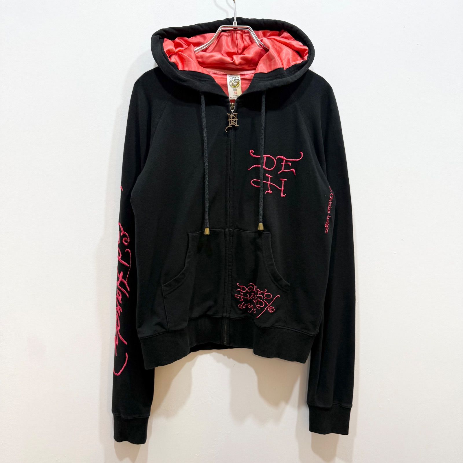 Ed Hardy（エド・ハーディー）ジップアップ パーカー ブラック