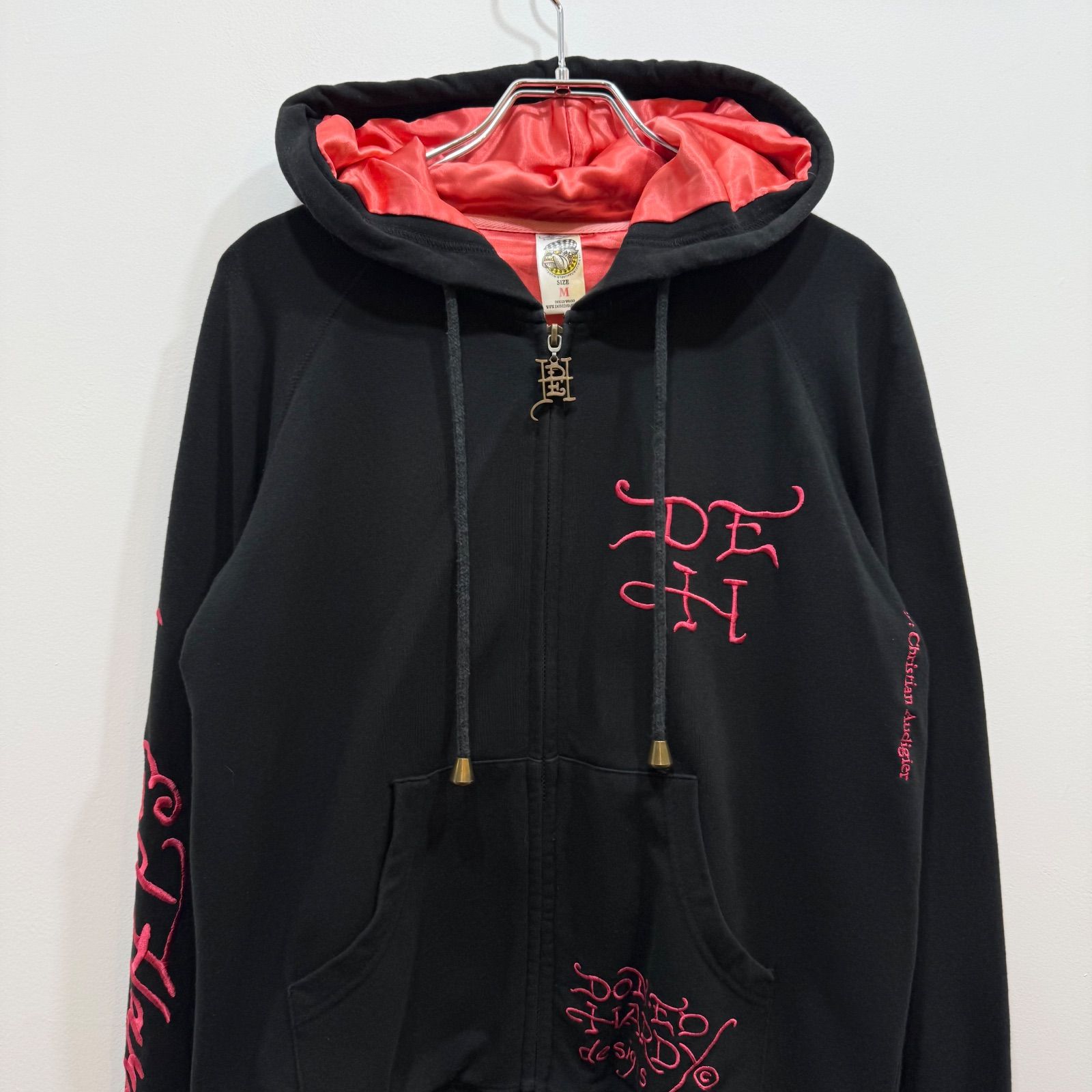 Ed Hardy（エド・ハーディー）ジップアップ パーカー ブラック