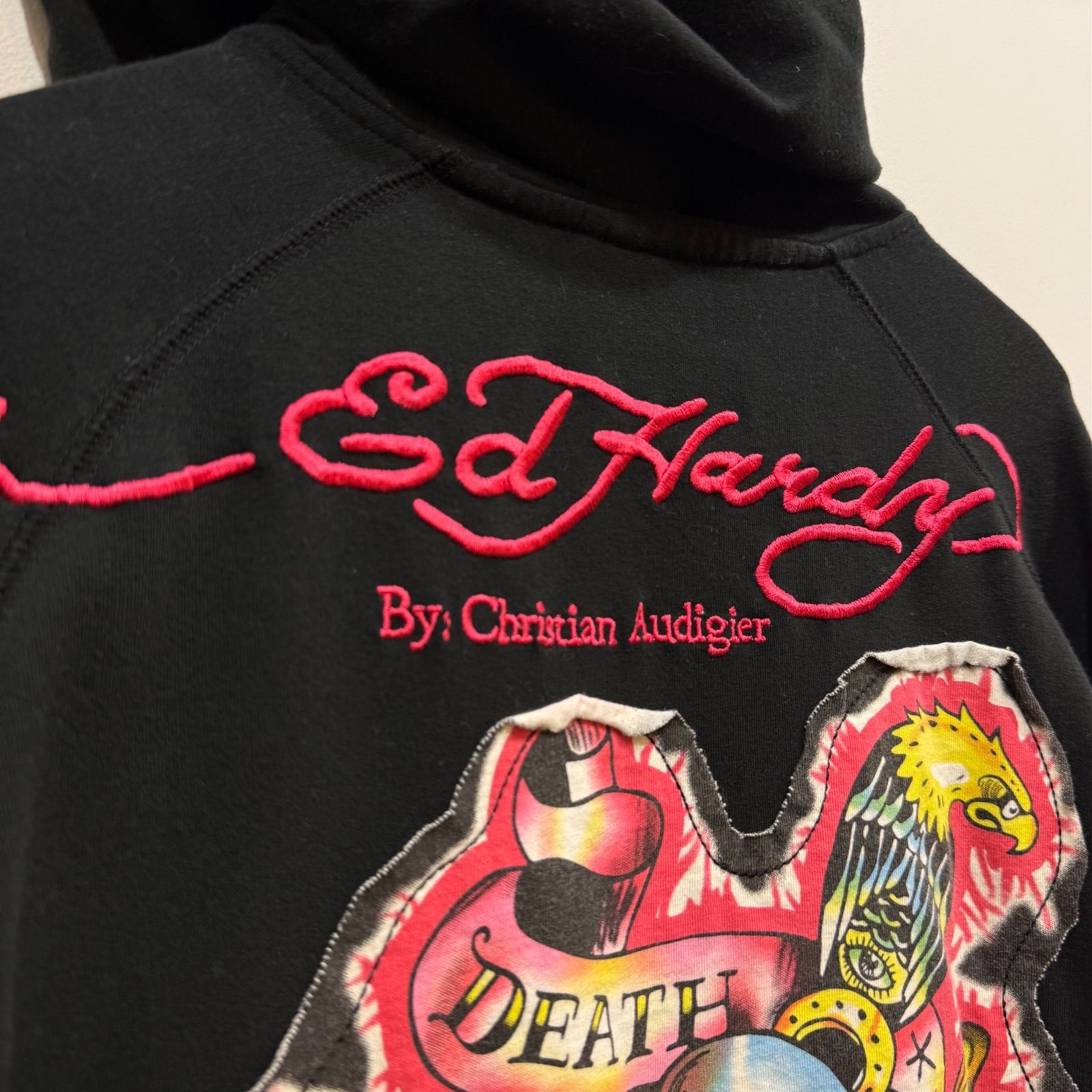 Ed Hardy（エド・ハーディー）ジップアップ パーカー ブラック