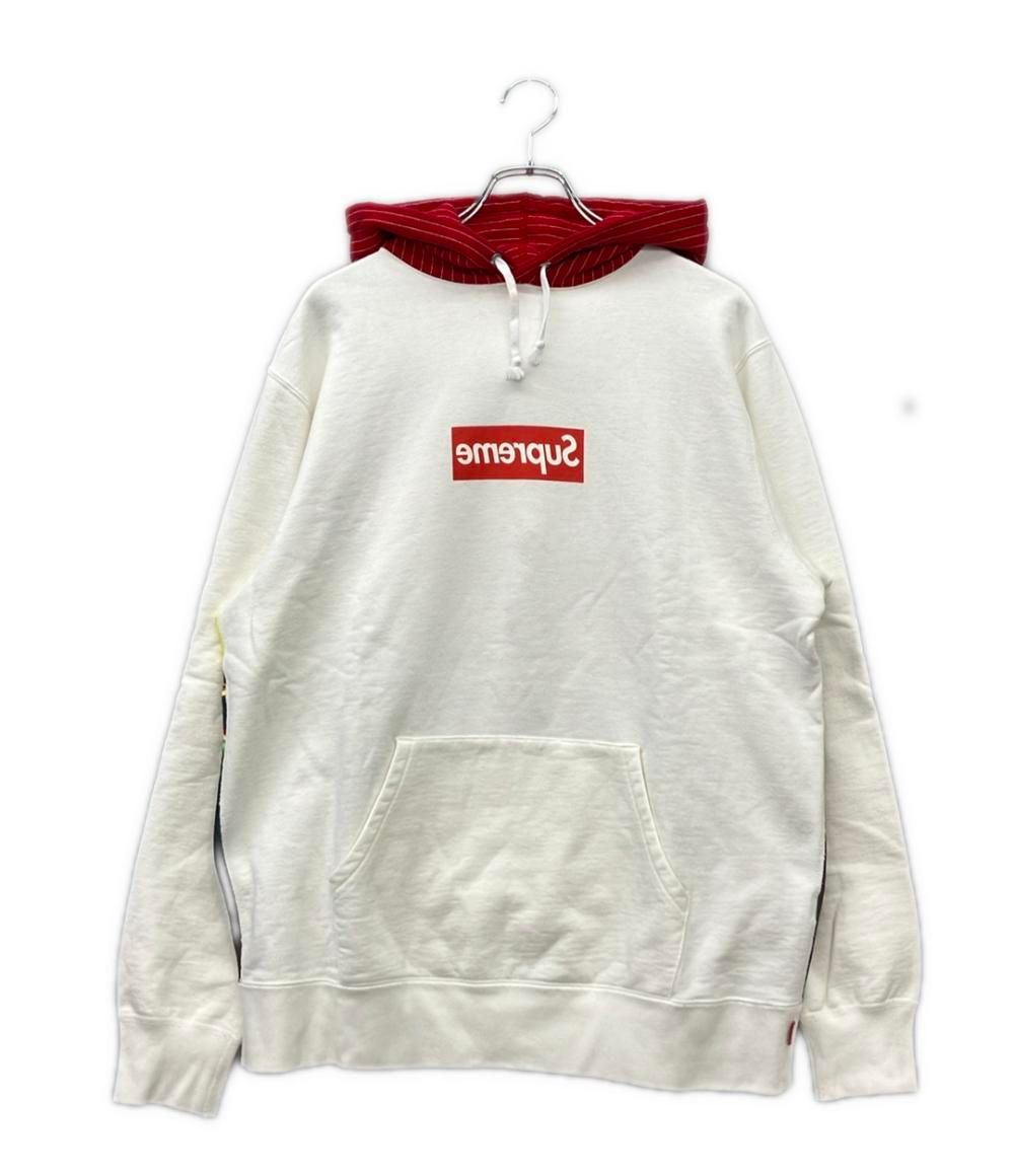 シュプリーム×コムデギャルソンシャツ ボックスロゴ パーカー メンズ