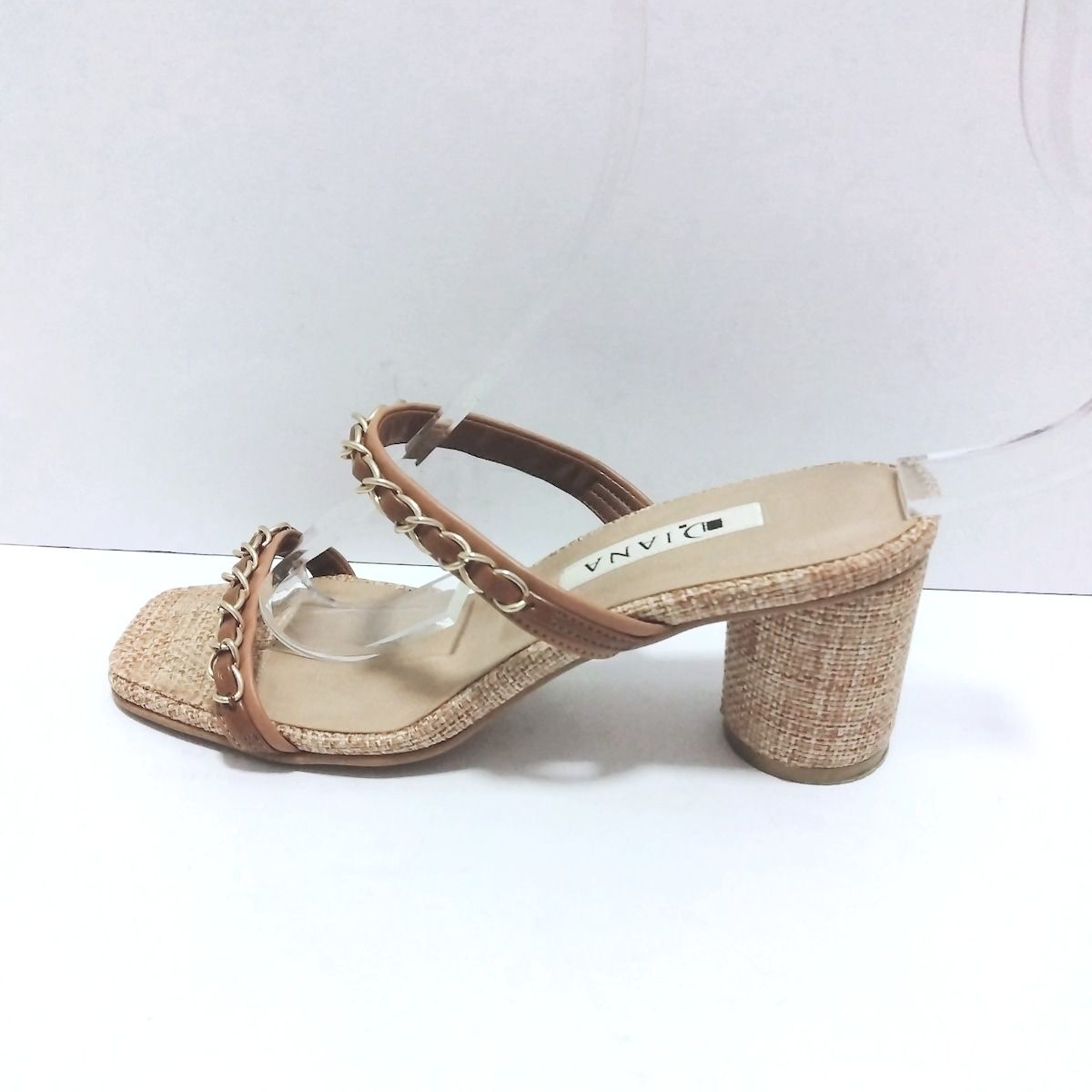 DIANA(ダイアナ) ミュール S レディース美品 - ブラウン×ゴールド