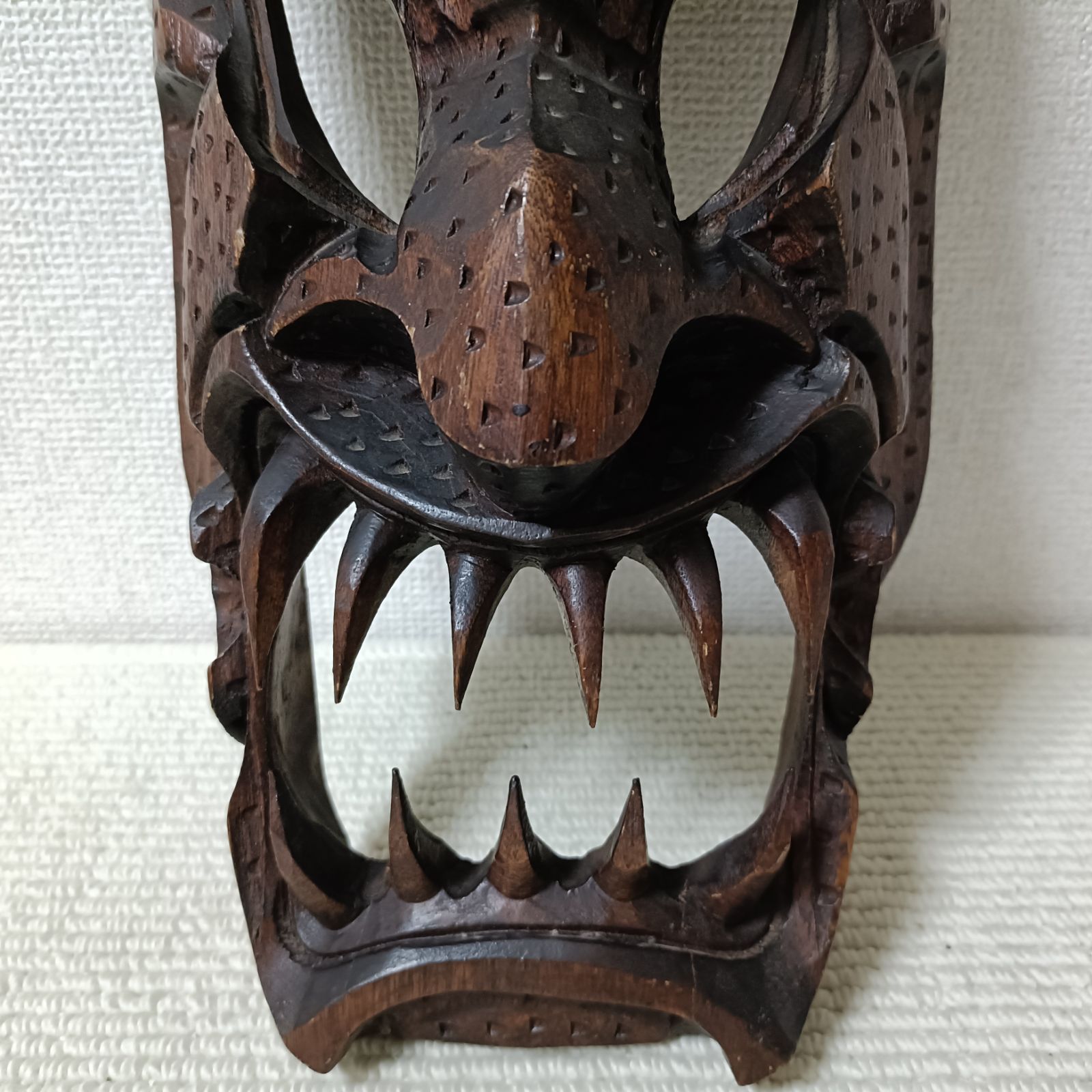 フィリピン 木彫り お面 魔除け アジアン工芸 民芸【0789】 - メルカリ
