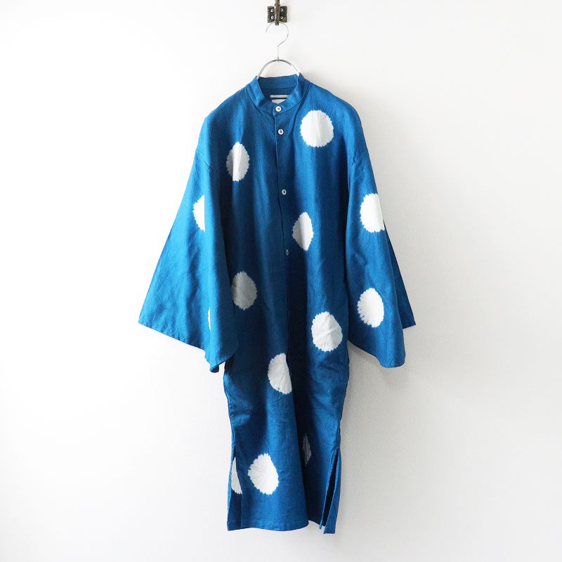 美品 ソウソウ SOU・SOU 京都 たばた絞り 麻 薙刀かり衣 水玉大