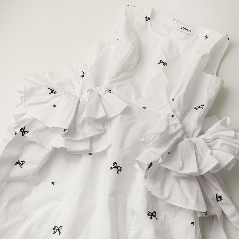 ビビィ Bibiy. ELODIE FRILL DRESS リボン フリル ドレス F｜オフ