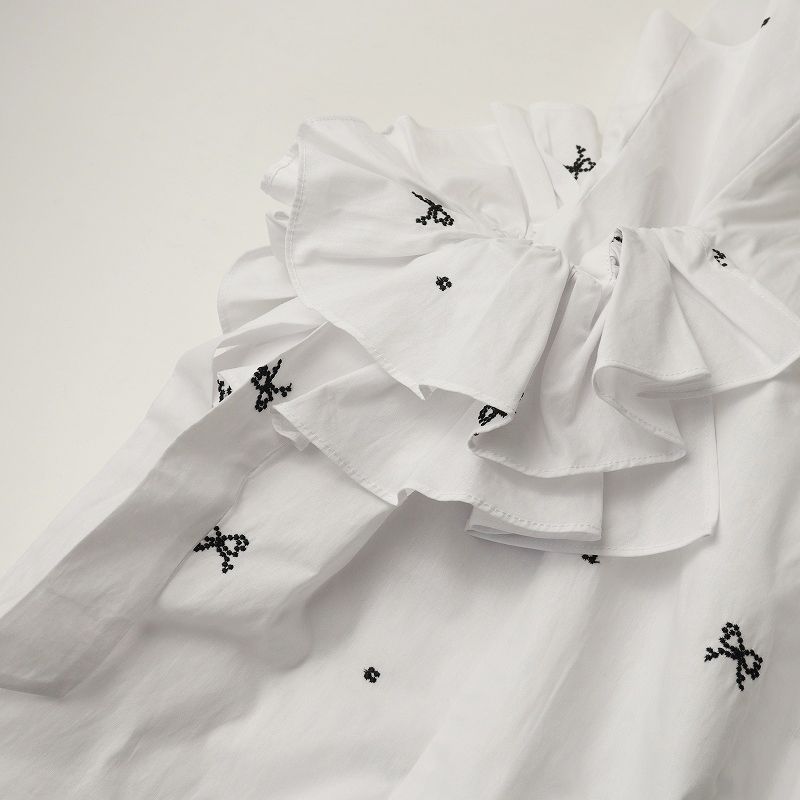 Bibiy. ELODIE FRILL DRESS WHITE