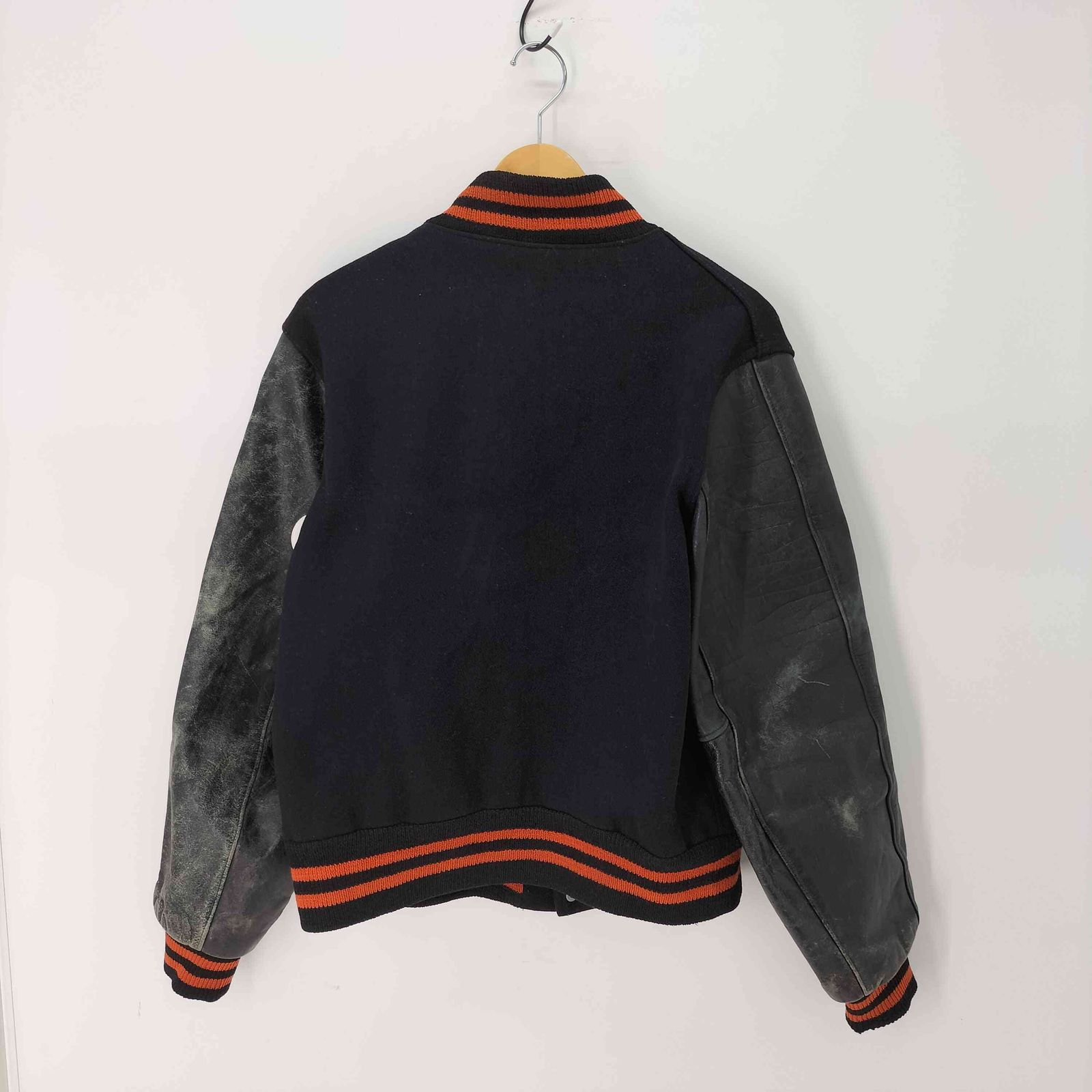 ユーズドフルギ USED古着 GAMEMASTER SPORTSWEAR 袖レザー メルトン 
