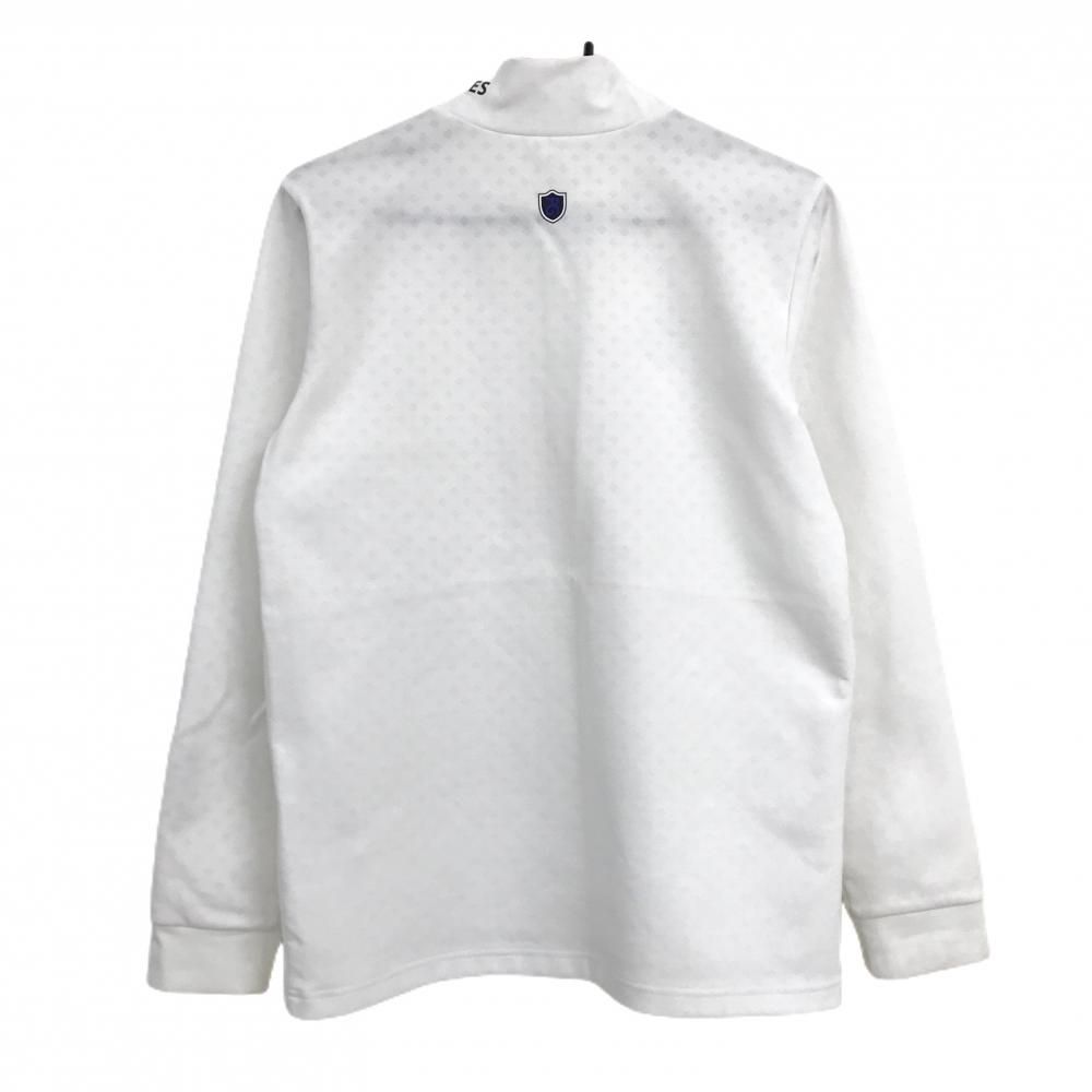 パーリーゲイツ 長袖ハイネックシャツ 白 地模様 ロゴ メンズ 4(M