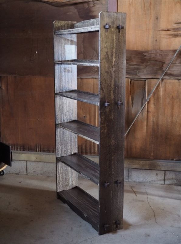 昭和レトロなラワン材造 頑丈楔式 大型本棚 昭和前期 古録展 送料無料