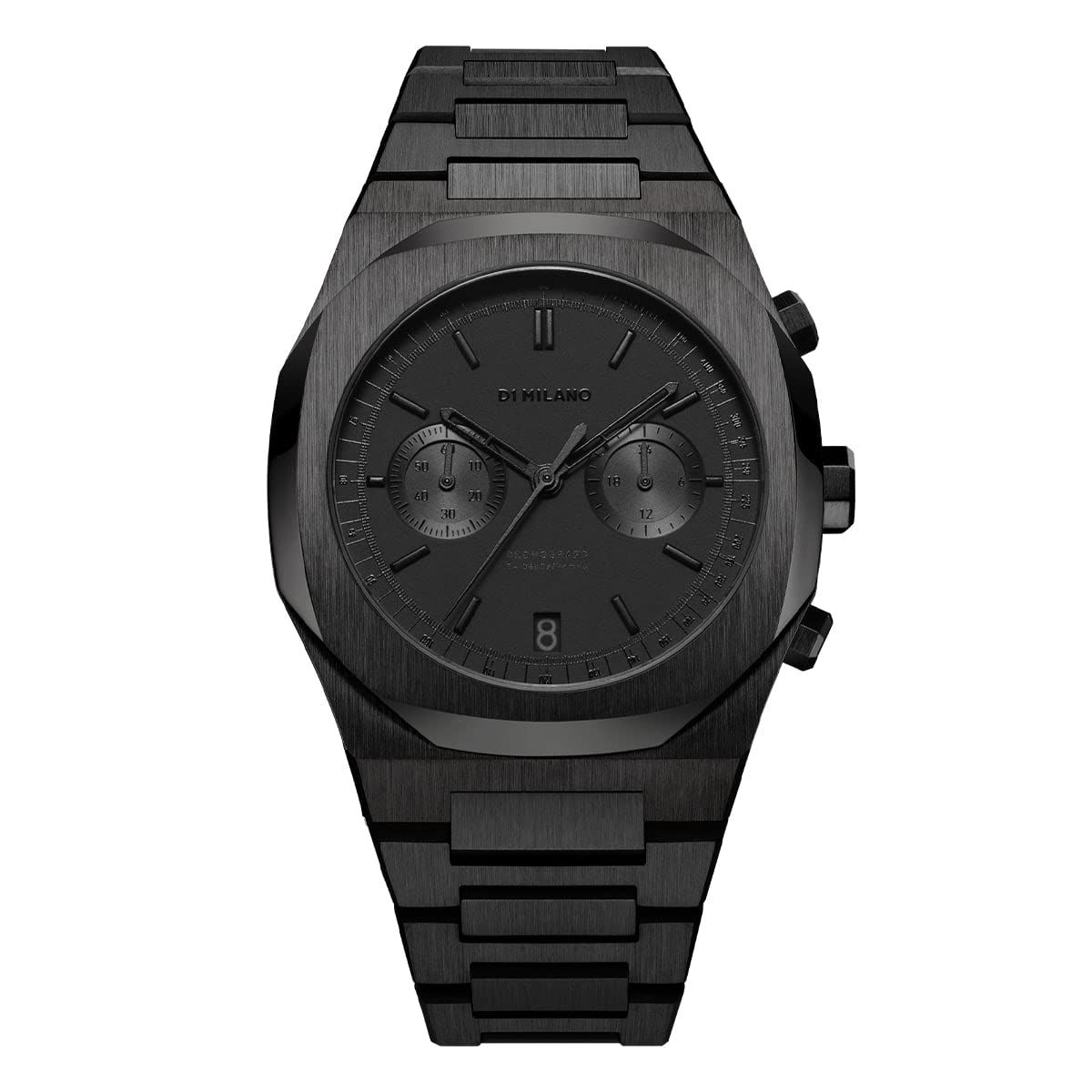 正規代理店 [D1 MILANO] D1ミラノ メンズ 腕時計 CHBJSH クロノグラフ シャドウ 41.5mm ステンレス ベルト [ブラック/ブラック]