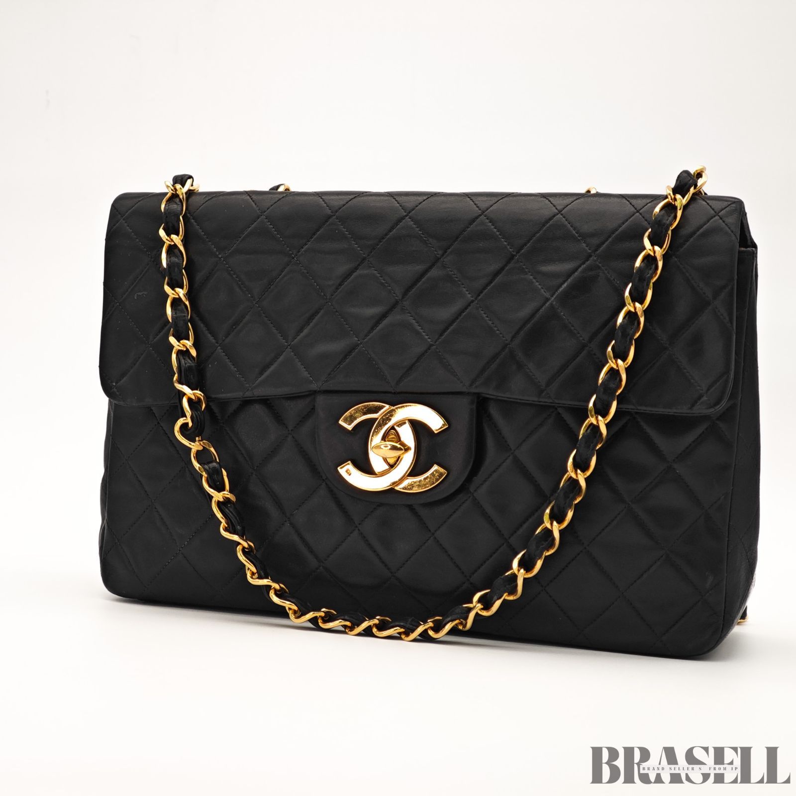 CHANEL デカマトラッセ Maxi Jumbo Matelasse ラムスキン バッグ 