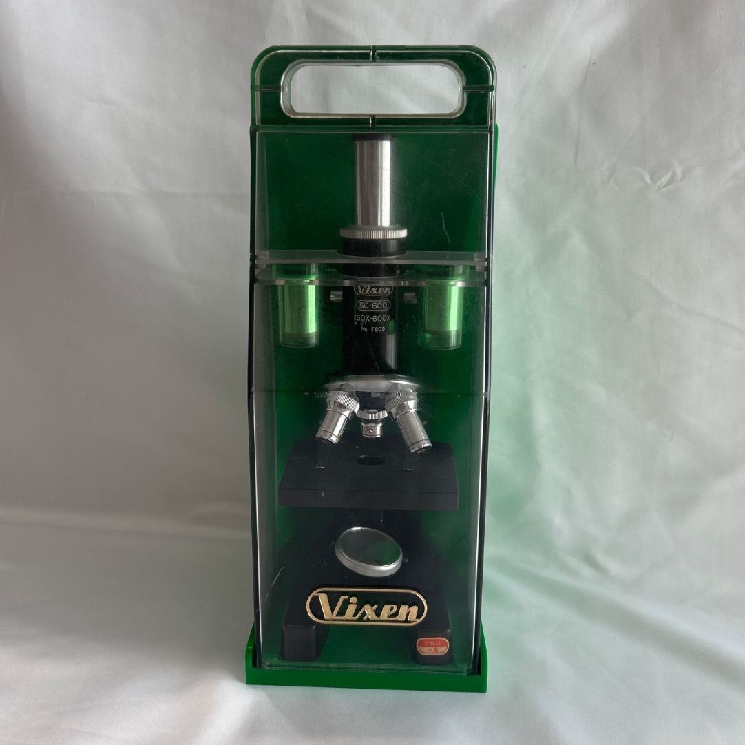 中古品】Vixen 顕微鏡SC-600 収納ケース付き 倍率50〜600倍 T-12 