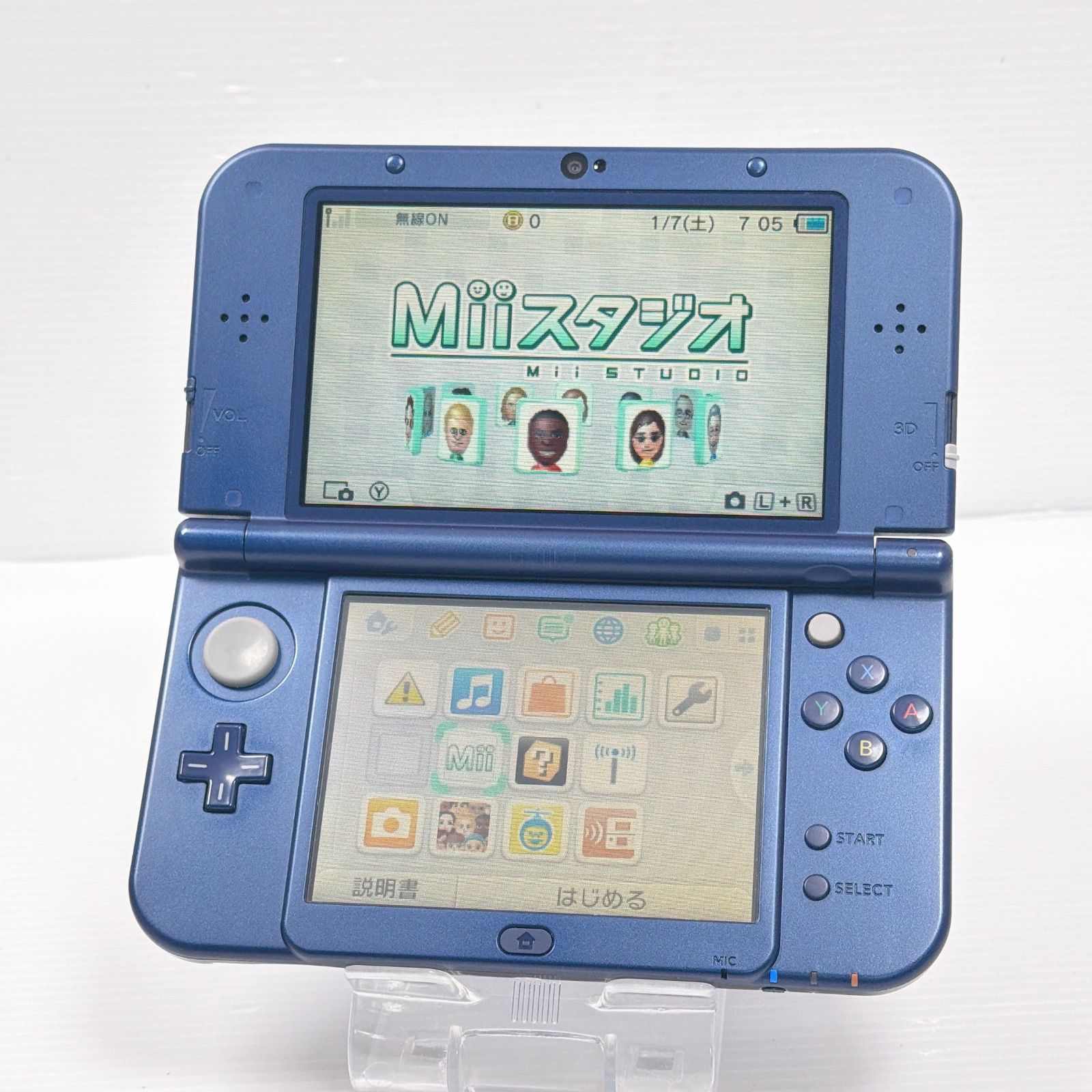 美品 new ニンテンドー 3DSLL メタリックブルー 上画面IPS液晶 遊べる