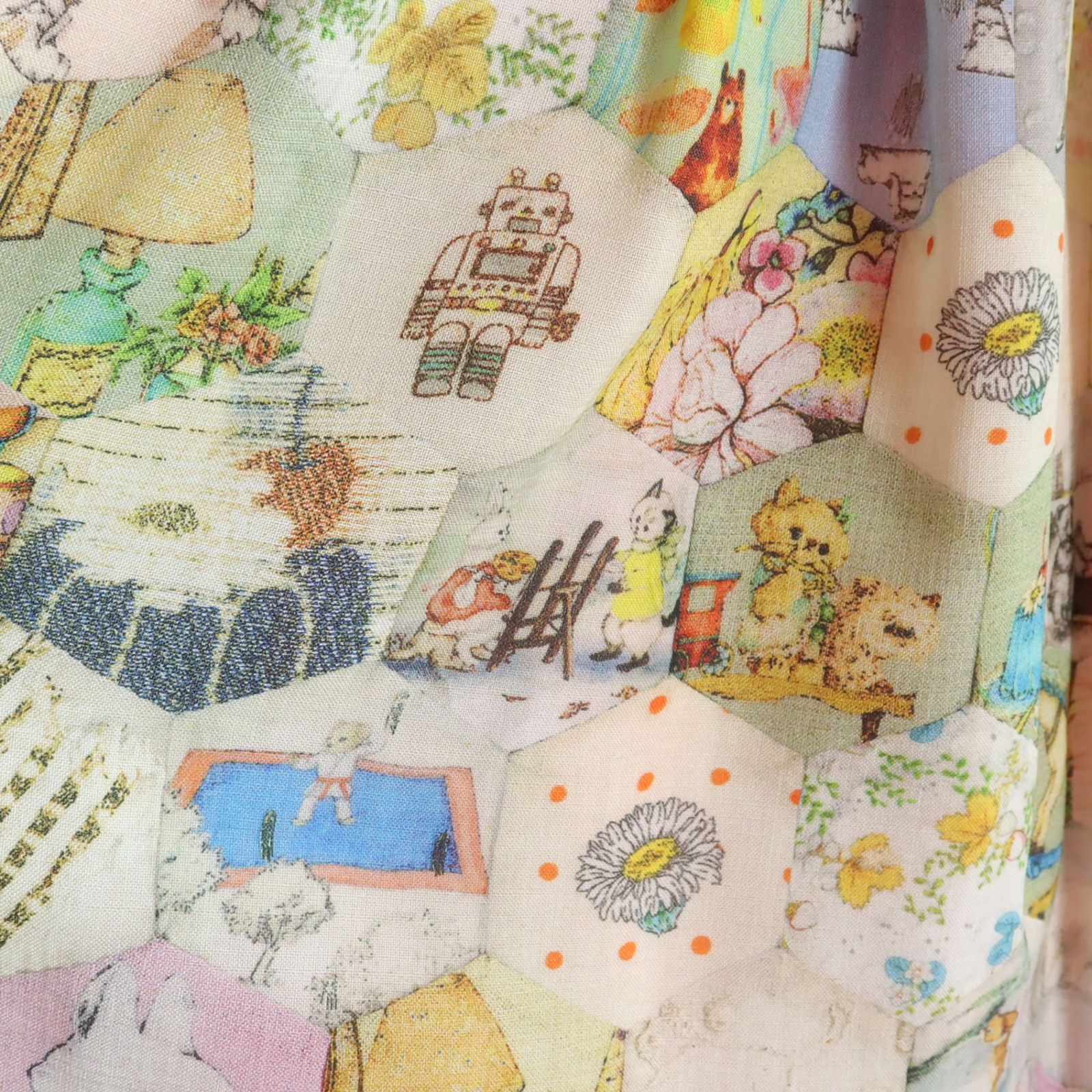 極美品】yukiemon フランシュリッペ☆テキスタイル丈長スカート サイズ