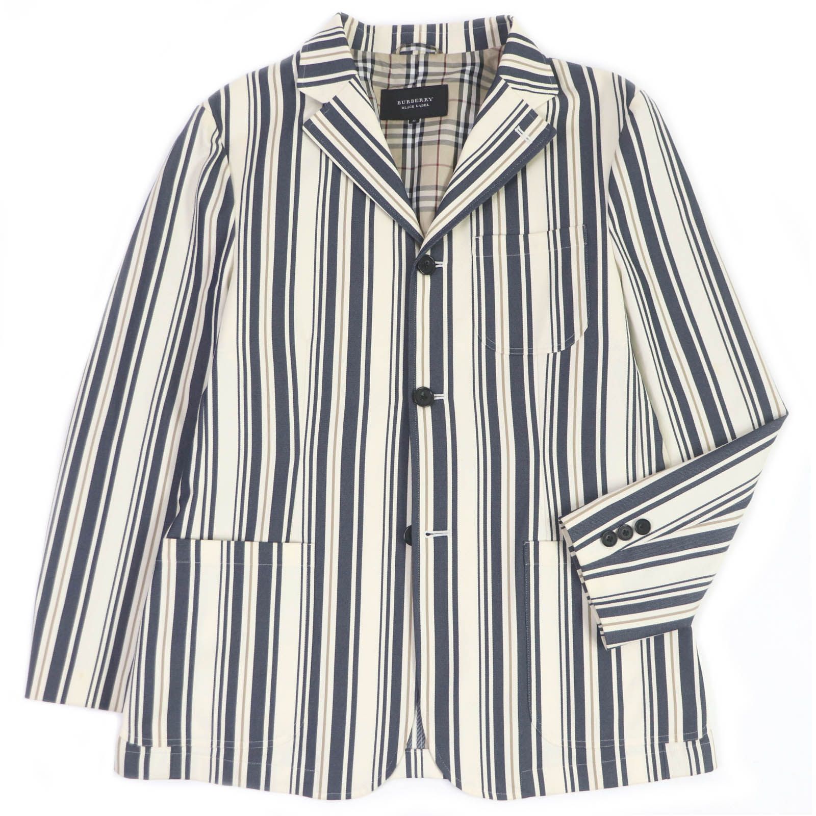 美品□BURBERRY BLACK LABEL バーバリーブラックレーベル コットン 
