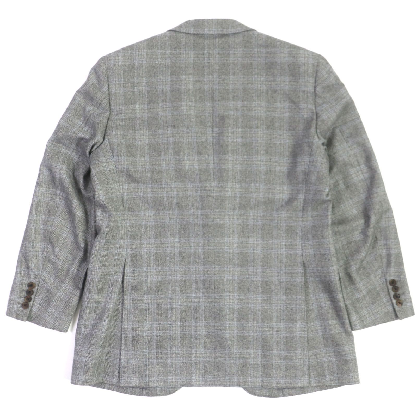 美品▽BURBERRY バーバリー カシミヤ100% ツイード チェック柄 裏地 