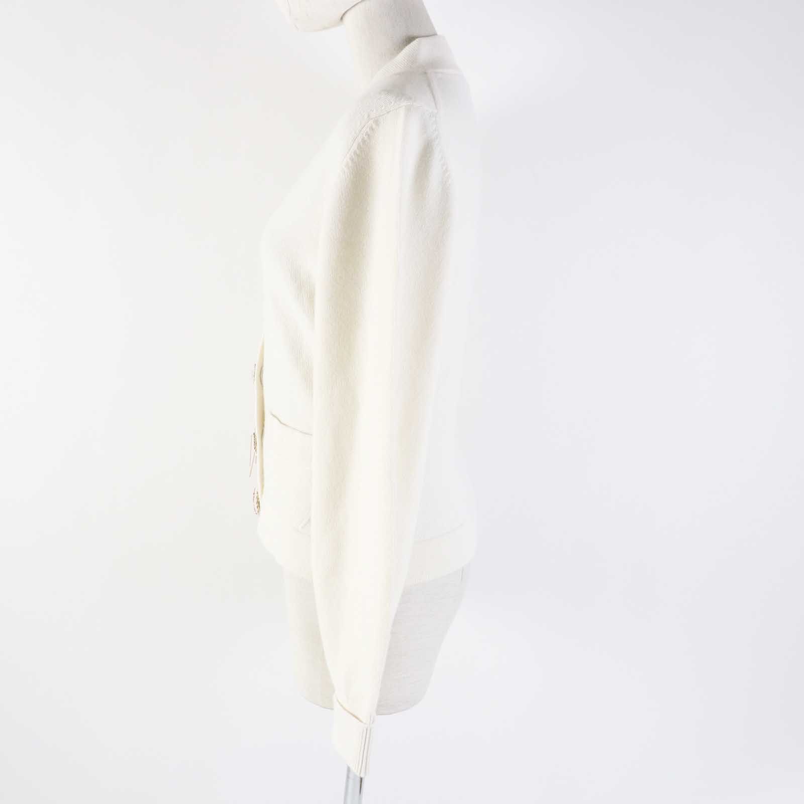 極美品◎CHANEL シャネル P73102 カシミヤ 装飾ココマークボタン付き
