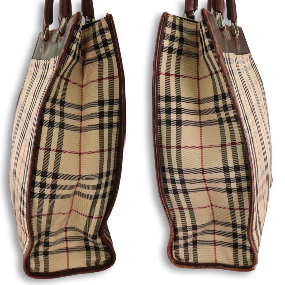 BURBERRY バーバリー ノバチェック トートバッグ ハンドバッグ レザー