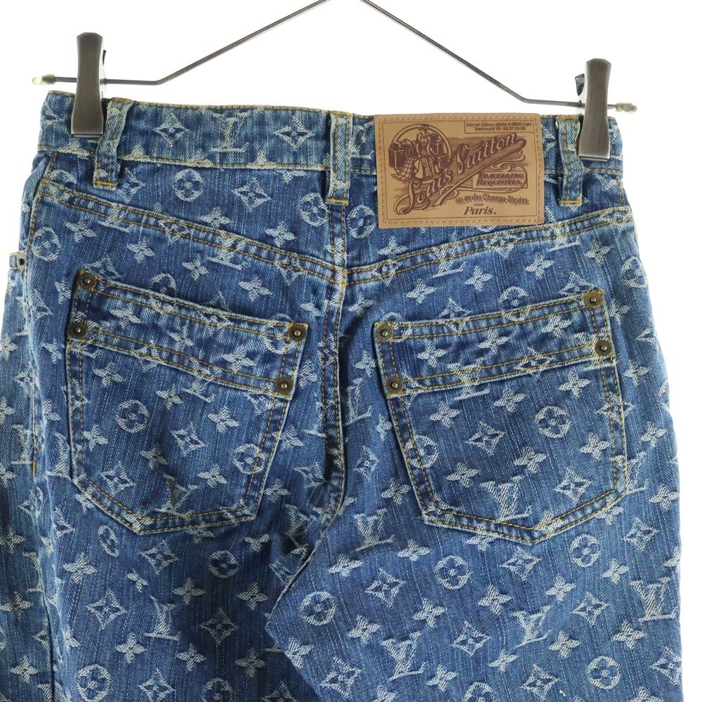 LOUIS VUITTON (ルイヴィトン) モノグラム クロップドデニムパンツ