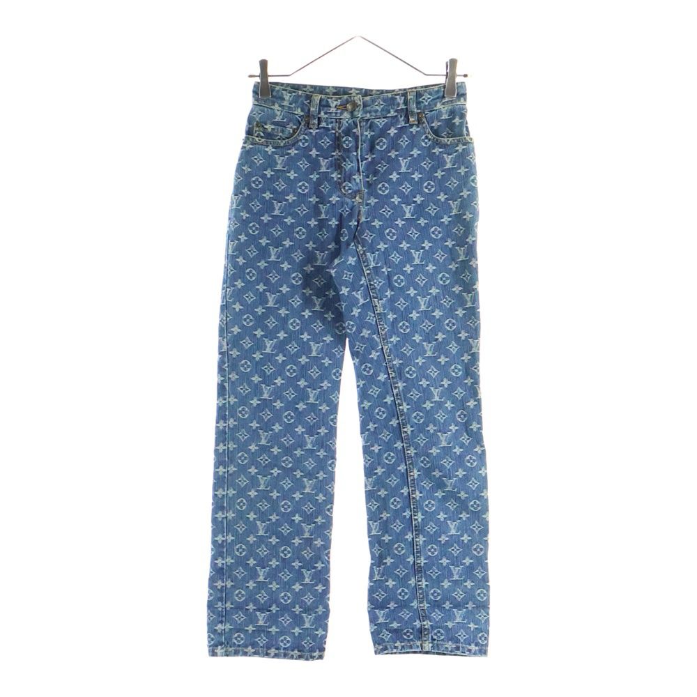LOUIS VUITTON (ルイヴィトン) モノグラム クロップドデニムパンツ