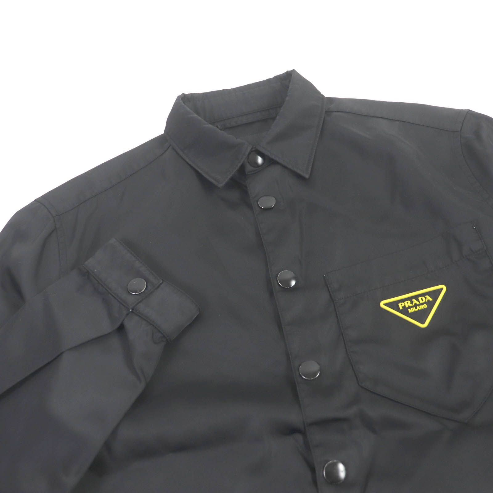 美品□PRADA プラダ 20SS SC520 Re-Nylon Shirt トライアングルロゴ 