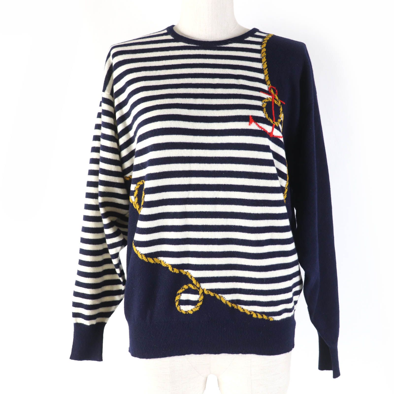 特選品 BALLANTYNE クルーネック カシミヤ ニット ブラウン 