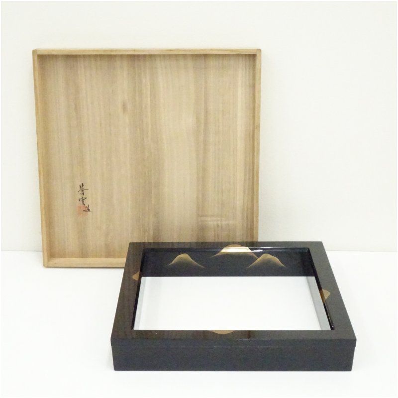 蒼雲造 遠山蒔絵炉縁（共箱） 茶道具 茶道 おしゃれ ろぶち 茶室 お茶